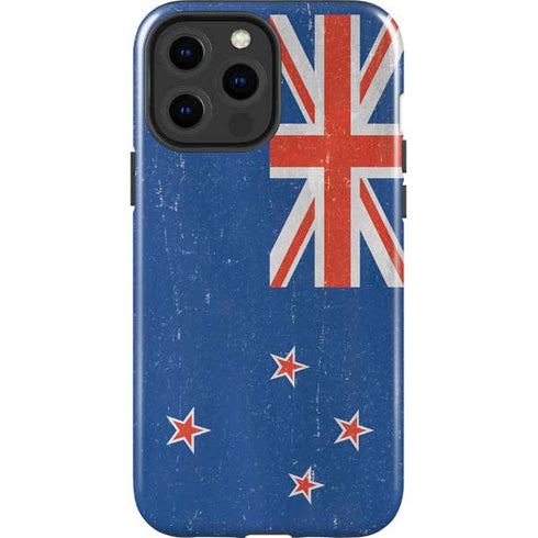 New Zealand Flag Distressed iPhone 15 Pro Max Impact Case